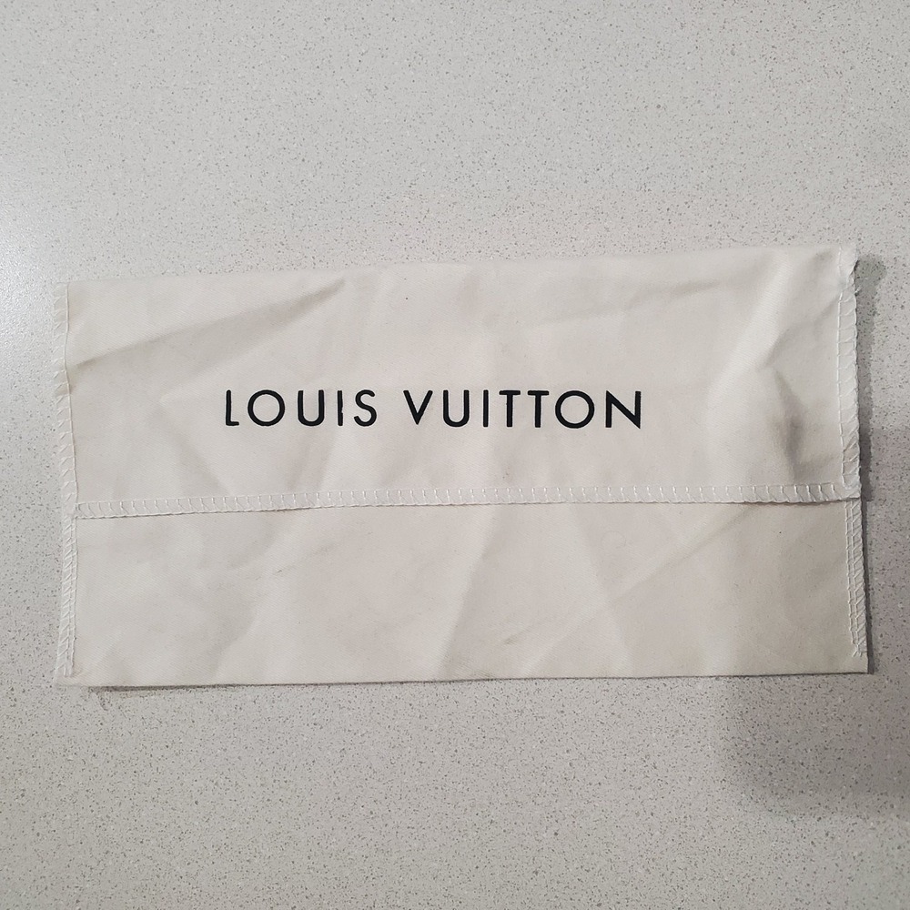 Louis Vuitton Cream Cotton Canvas Dust Bag Small Accessory Pouch 10.5x5.5